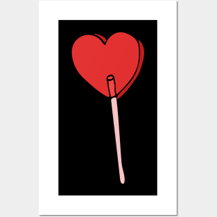 Valentine's day Heart Sucker Posters and Art